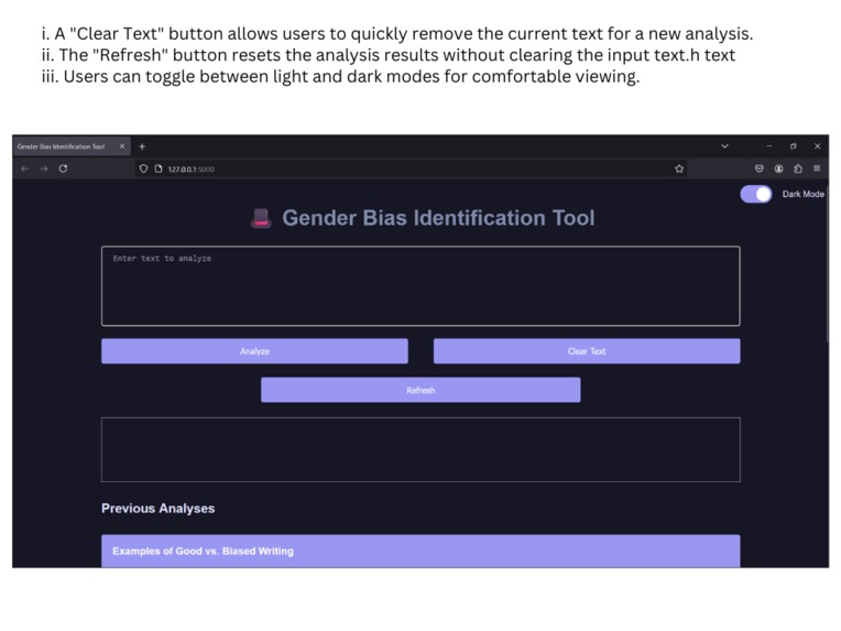 Gender Bias Identification Tool – screenshot 7