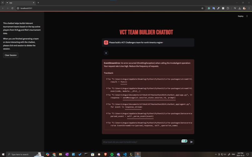 VCT Team Builder – screenshot 2