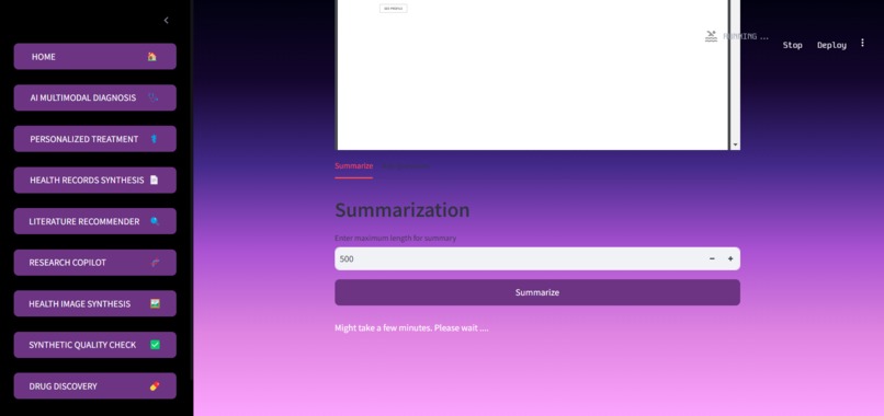 GenAI Medical Research, Treatment and Research Copilot – screenshot 16