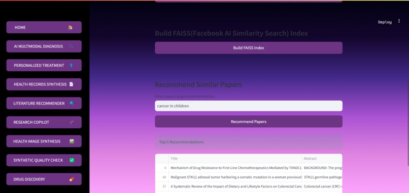 GenAI Medical Research, Treatment and Research Copilot – screenshot 14