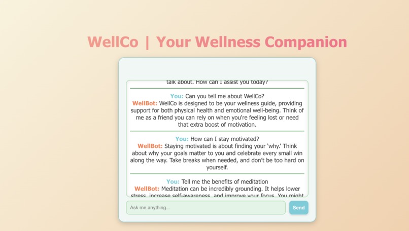 WellCo | Your Wellness Companion – screenshot 3