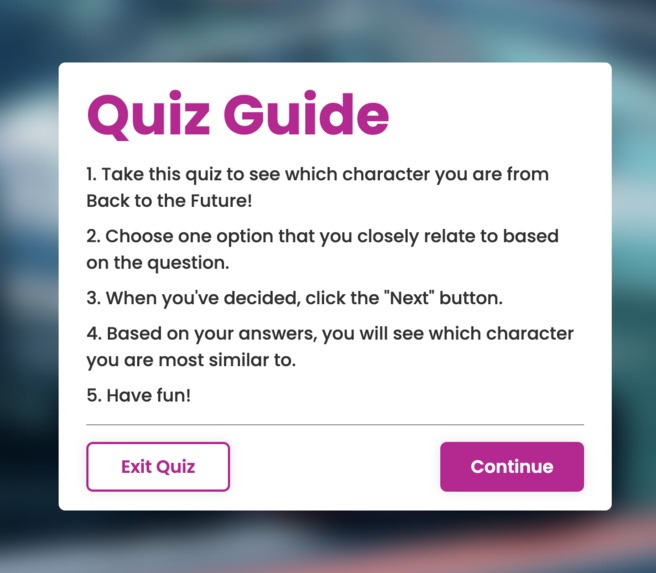 Which Back to the Future Character are You? – screenshot 2