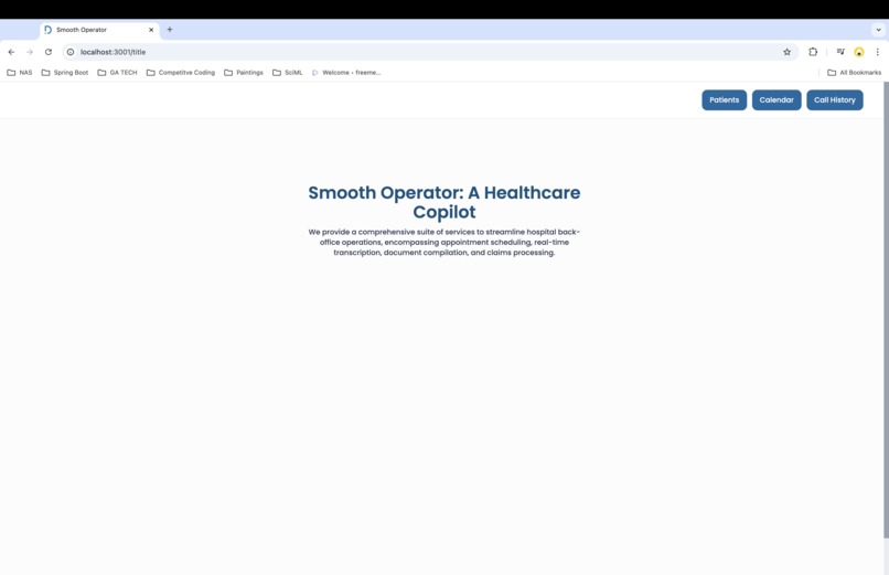 Smooth Operator: A Healthcare Copilot – screenshot 1