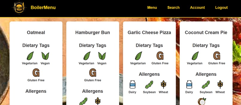 BoilerMenu – screenshot 2