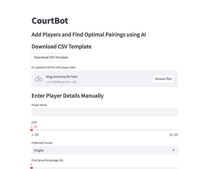 CourtBot – screenshot 1