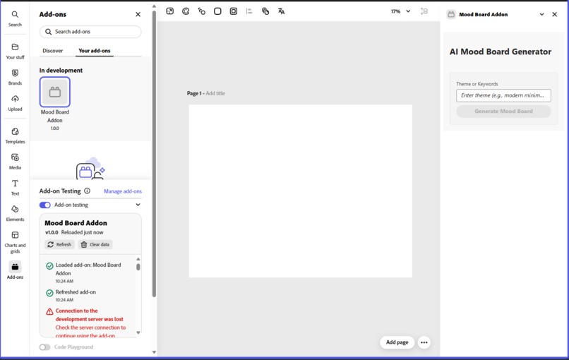 AI-Powered Mood Board Add-On – screenshot 1