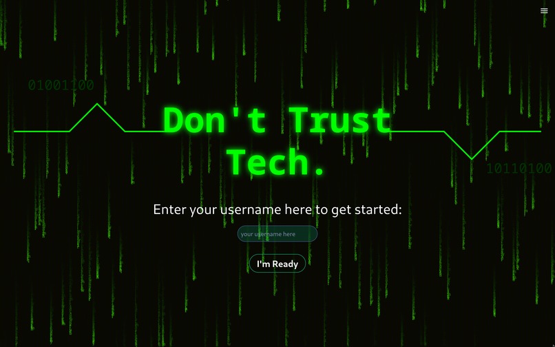 Don't Trust Tech. – screenshot 1