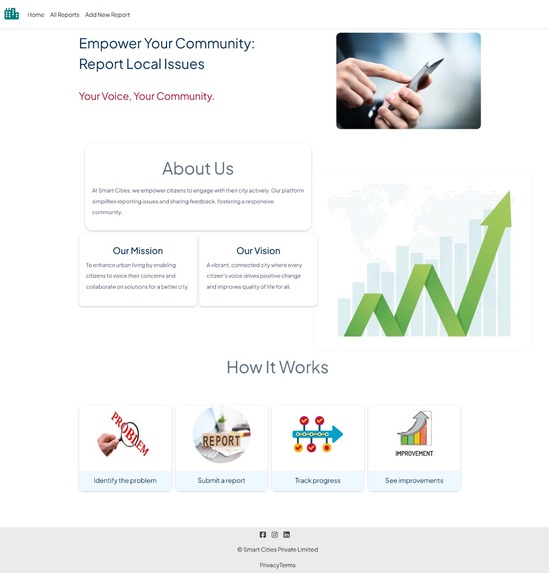 Citizen  Engagement and Feedback Platform for  Smart Cities – screenshot 1