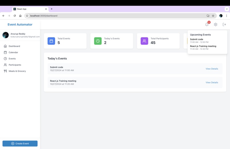 Smart Agenda and Task Automation System – screenshot 1