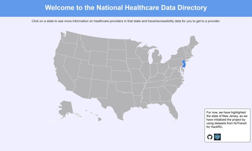 NJ Healthcare Transit Directory – screenshot 2
