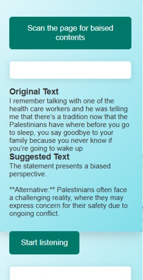 Unbiasly - AI-powered Chrome extension – screenshot 1
