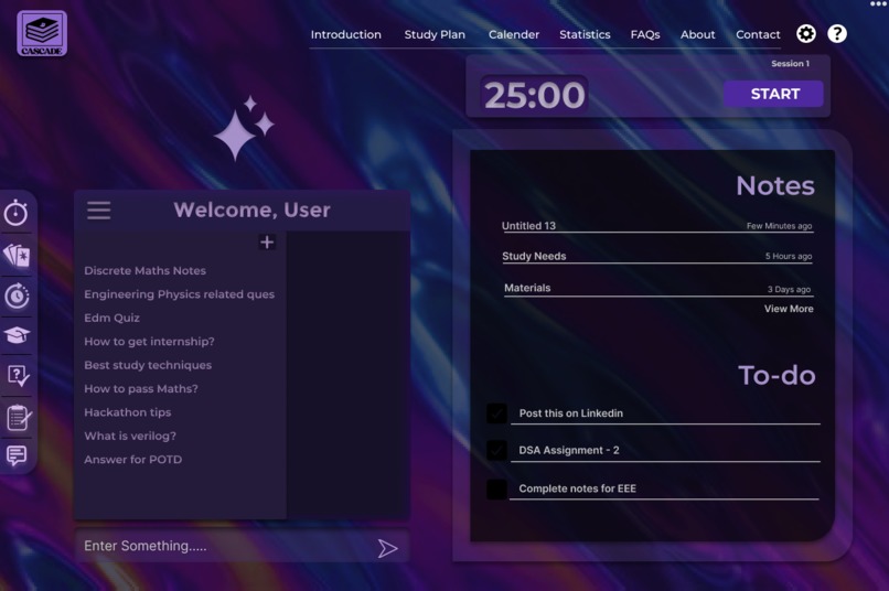 Cascade: GenAI Powered Study Companion – screenshot 1