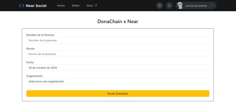 DonaChain x Near – screenshot 2