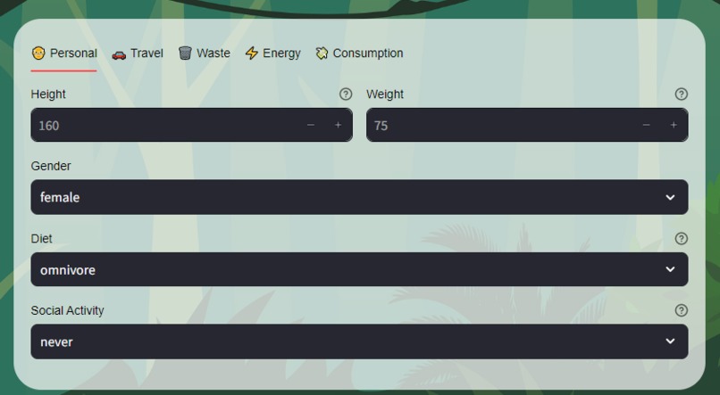 Carbon Footprint  – screenshot 1
