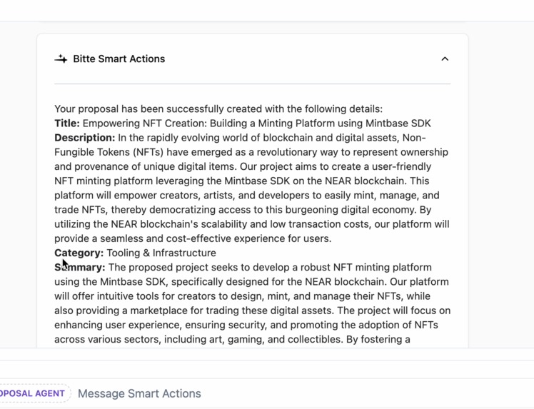 Project and Proposal Gateway Agent – screenshot 4