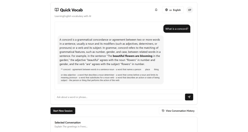Quick-Vocab – screenshot 1