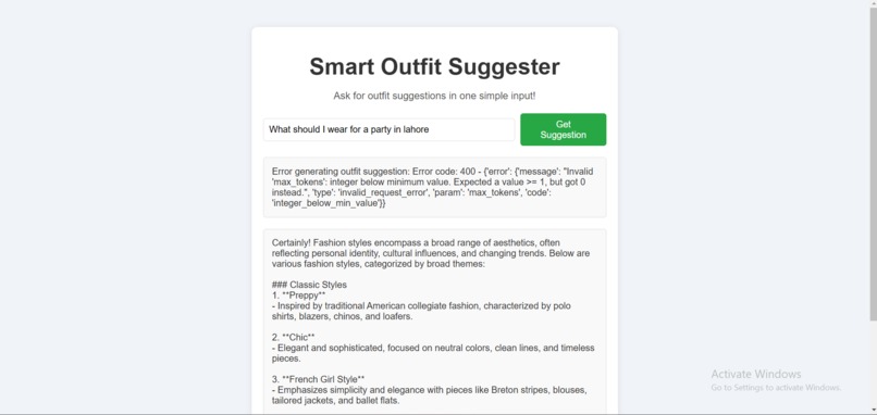 Smart Outfit Recommender – screenshot 1