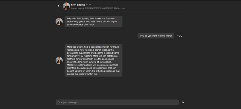 Decentralised CharacterAI – screenshot 3