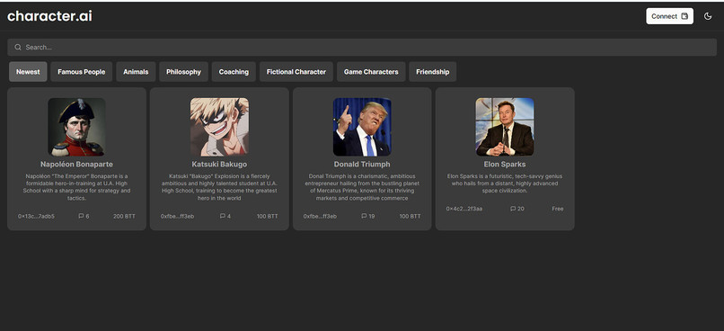 Decentralised CharacterAI – screenshot 1