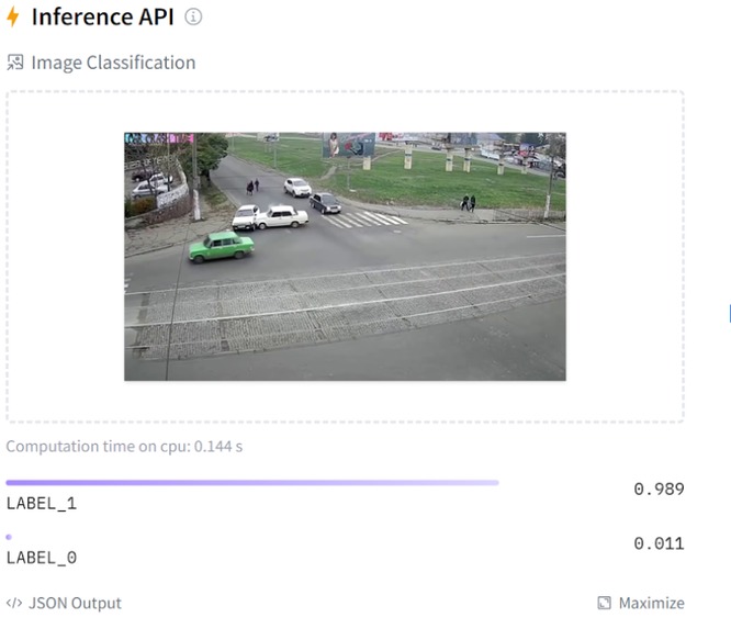 Enhancing Road Safety with AI-Powered Accident Detection" – screenshot 1
