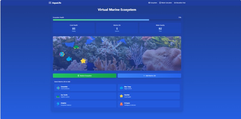 BlueConserve: Virtual Marine Sanctuary – screenshot 1