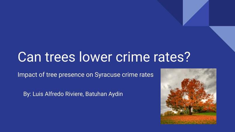 Can trees lower crime rates – screenshot 1