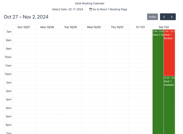 A desk booking system website  – screenshot 7