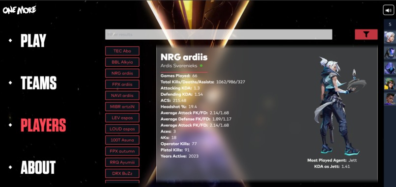 One More - the VALORANT Esports Digital Assistant – screenshot 3