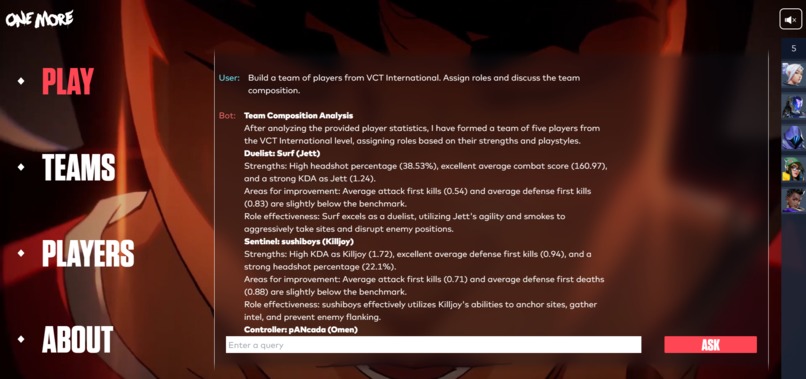 One More - the VALORANT Esports Digital Assistant – screenshot 2