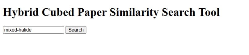 Hybrid Cubed Paper Similarity Search Tool – screenshot 1