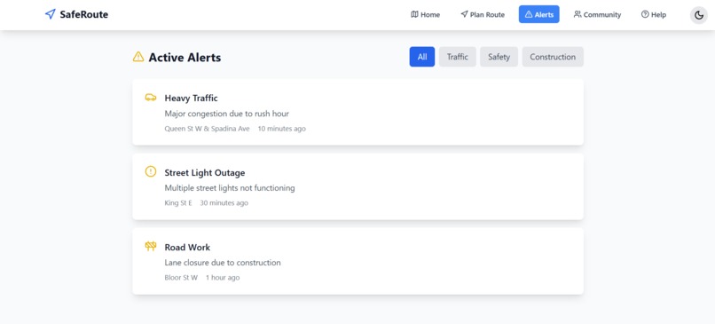 SafeRoute – screenshot 3