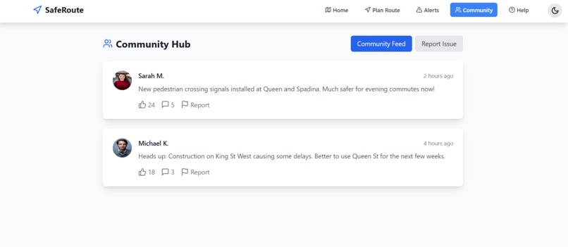 SafeRoute – screenshot 4