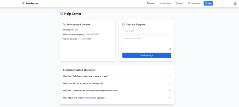 SafeRoute – screenshot 5