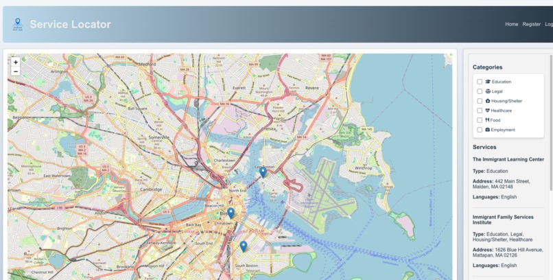 Urban Refuge Services Map(urban-refuge-project) – screenshot 1