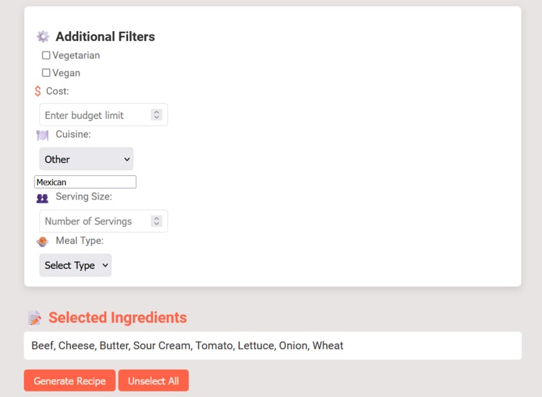 AI Cooking Assistant – screenshot 2