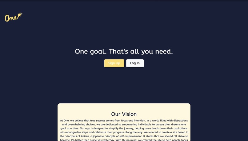 One – screenshot 1