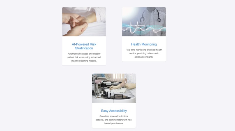 Patient Risk Stratification Tool – screenshot 1