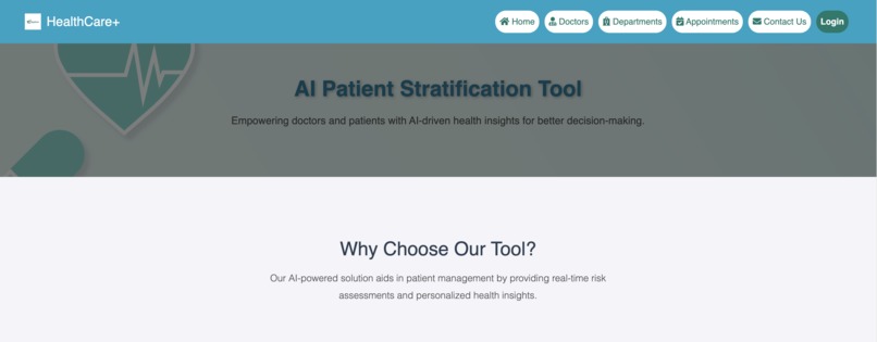 Patient Risk Stratification Tool – screenshot 2