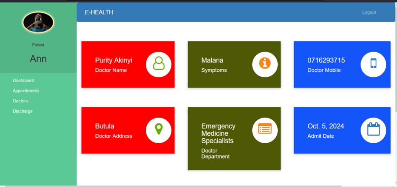 EHealth – screenshot 2