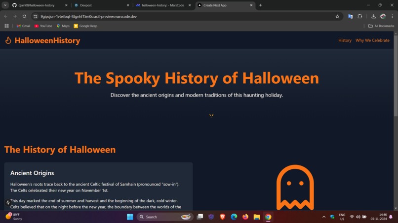 halloween-history – screenshot 2
