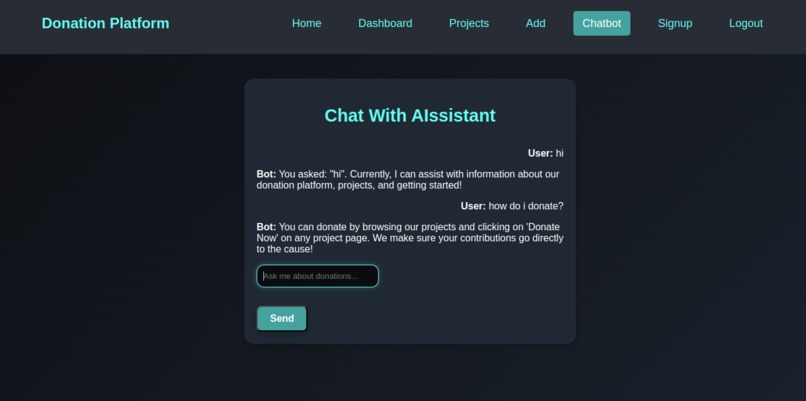 Project Donation App – screenshot 1