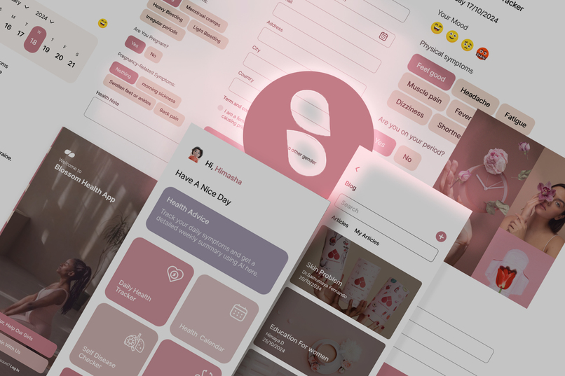 Blossom women helathcare mobile app – screenshot 1