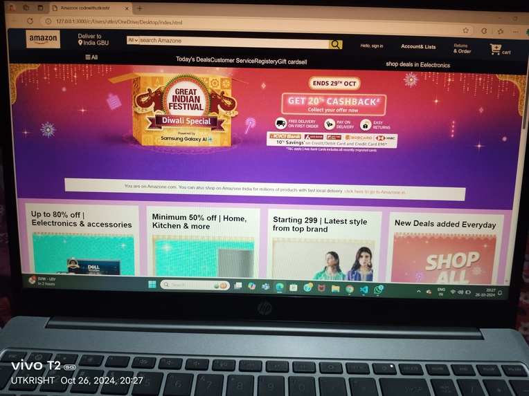 Amazon clone  – screenshot 1