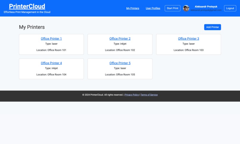 PrinterCloud – screenshot 1