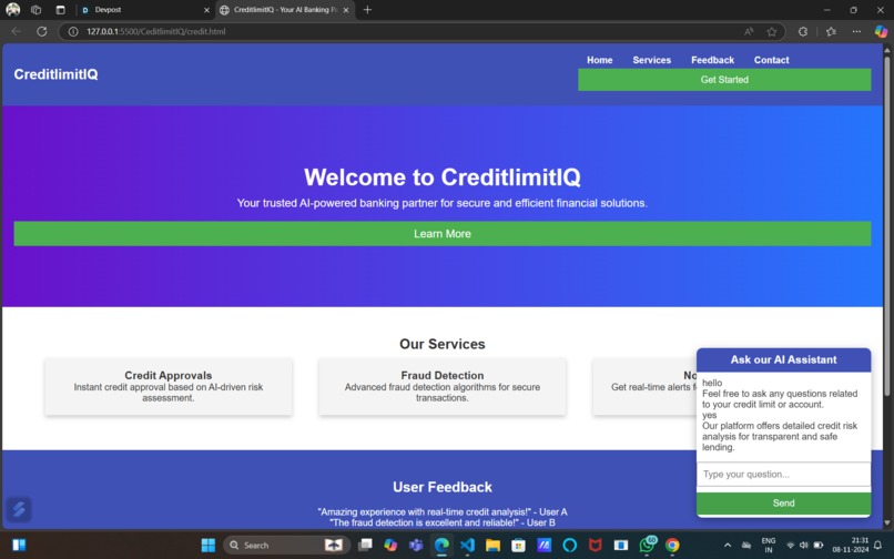 CreditlimitIQ – screenshot 2
