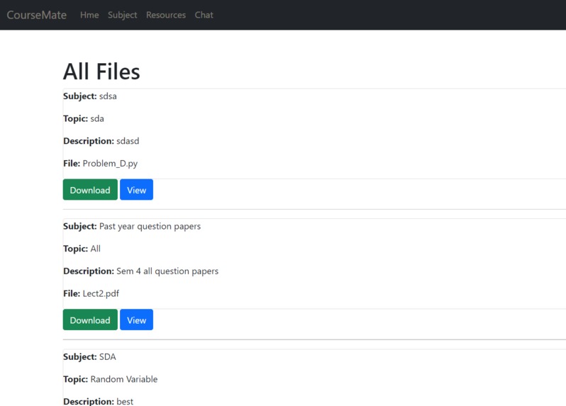 CourseMate – screenshot 2