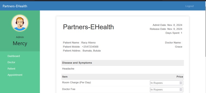 EHealth – screenshot 3