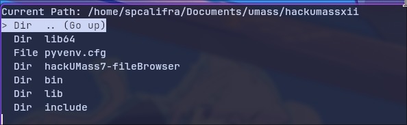 TUI file browser – screenshot 1