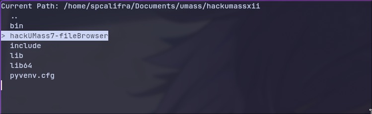 TUI file browser – screenshot 3