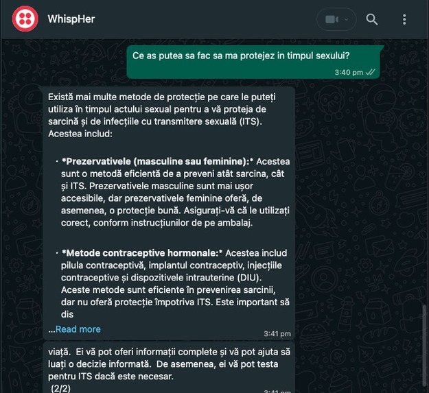 WhispHER: A Confidential Digital Space for Women's Health – screenshot 4
